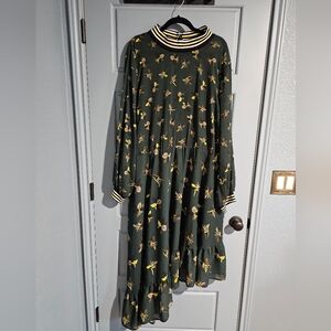 Eloquii Long-Sleeve Dress with Striped Collar Plus Size 26